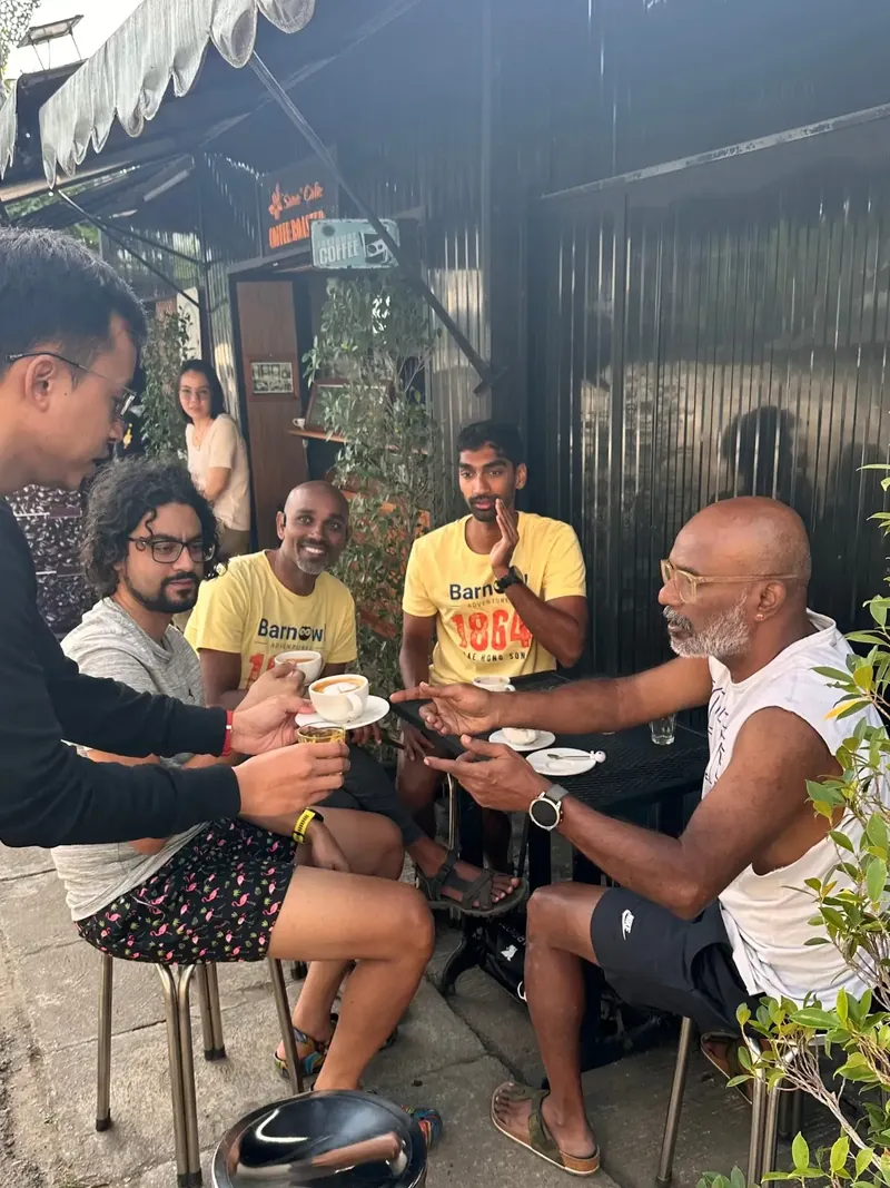 Street-side cafes in Northern Thailand offer some top-notch coffee. This one is at Mae Sariang on our rest day