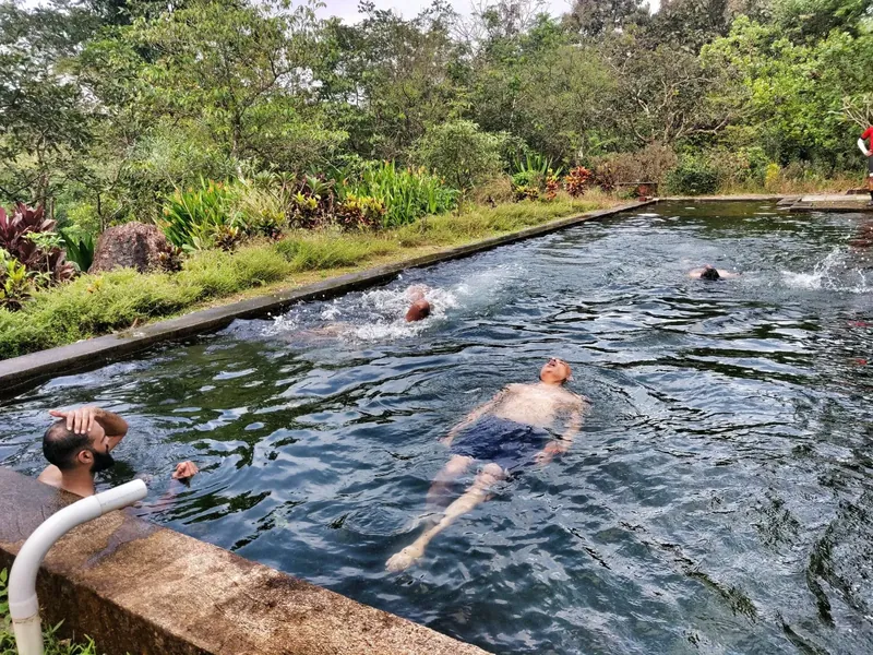 A pre-lunch swim at a farmhouse where we stopped for lunch