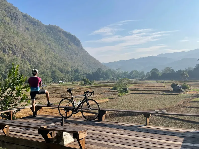 The view from one of the cafes as we ride from Mae Hong Son to Pai